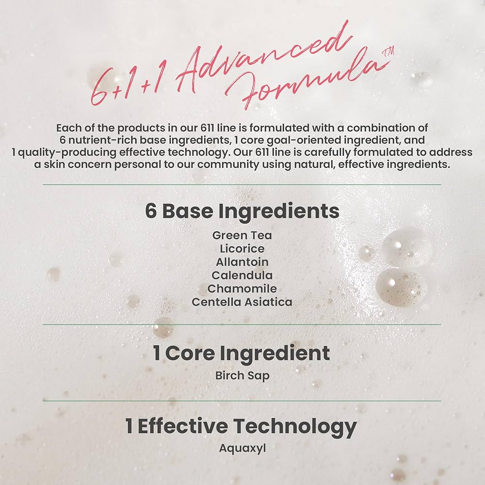 Product label with 6+1+1 Advanced Formula details on a textured background