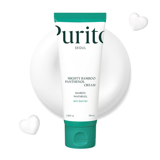 Purito Mighty Bamboo Panthenol Cream on a white background