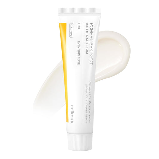 Tube of Calinax Pore + Dark Spot Cream on a white background