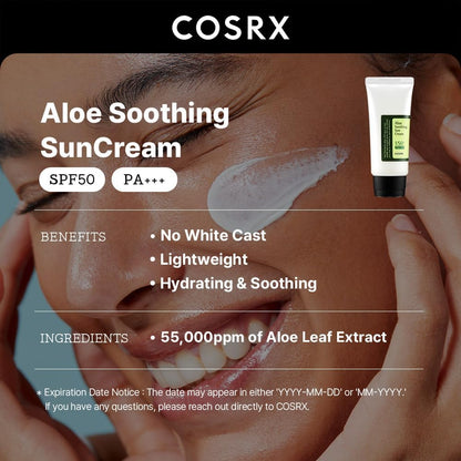COSRX -  Aloe Soothing Sun Cream spf50+ pa+++