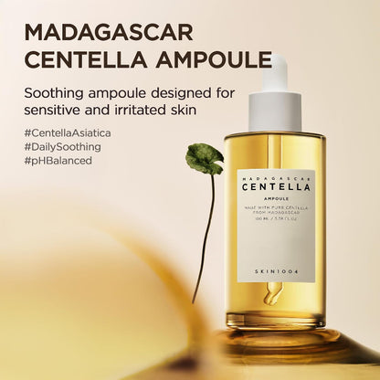 CENTELLA AMPOULE with hashtags and main purpose