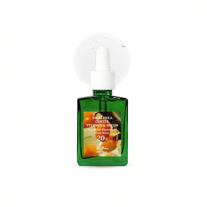 Green bottle with white spray nozzle on a white background