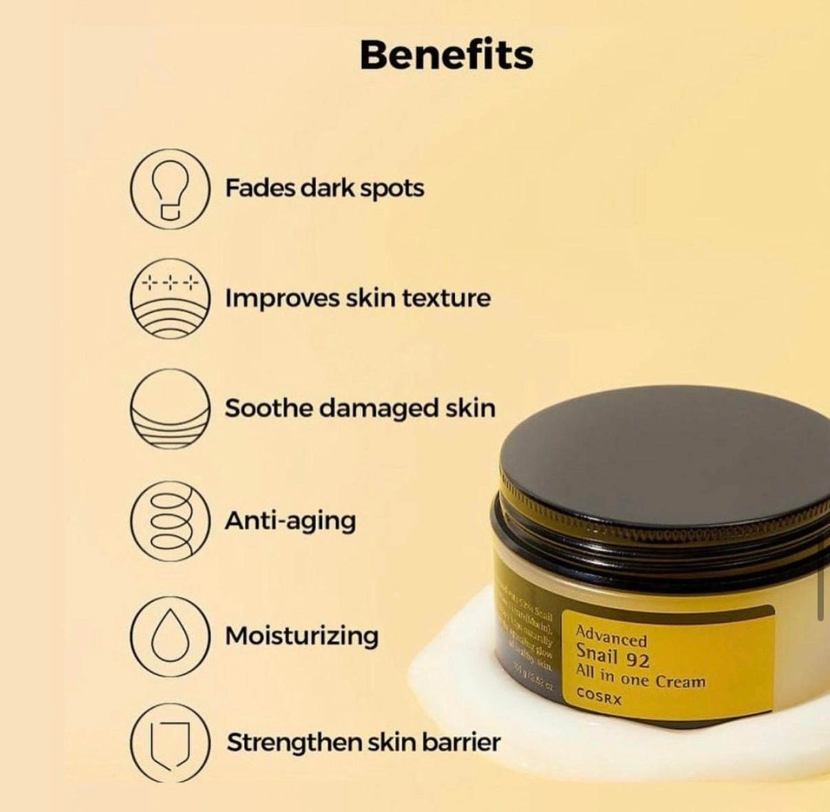 COSRX - Advanced Snail 92 All in One Cream (100g Jar)COSRXBarehug