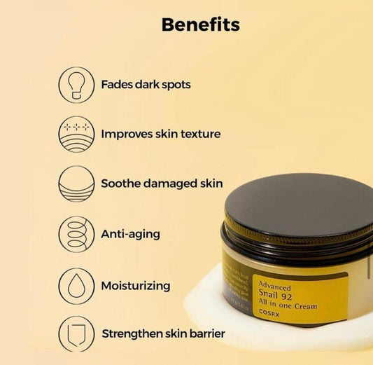COSRX - Advanced Snail 92 All in One Cream (100g Jar)COSRXBarehug