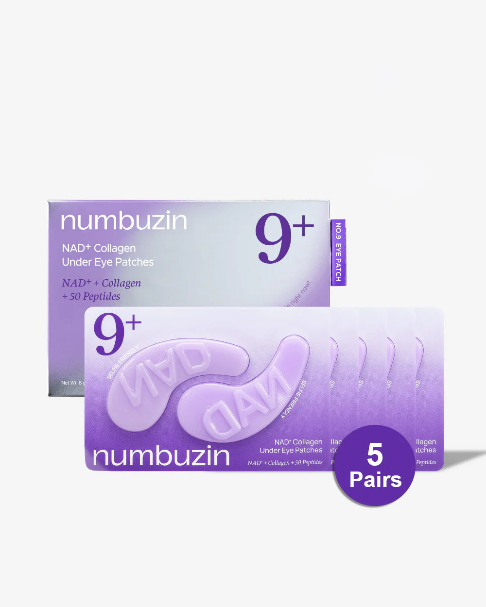 Numbuzin NAD+ Collagen Under Eye Patches packaging on a white background