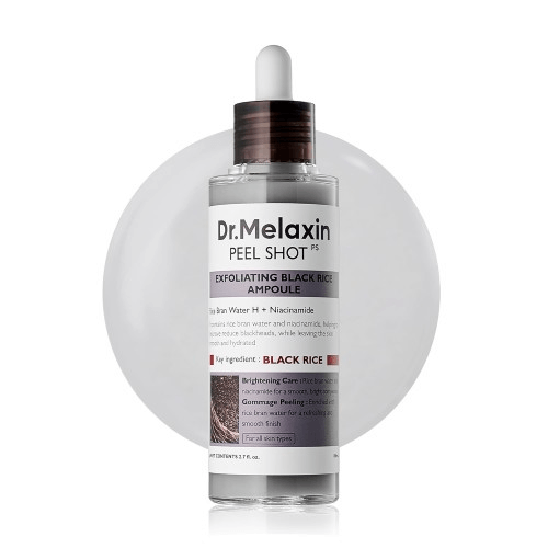 Dr. Melaxin peel shot ampoule bottle on a white background