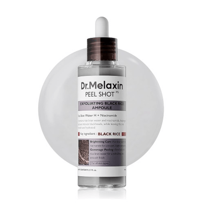 Dr. Melaxin peel shot ampoule bottle on a white background
