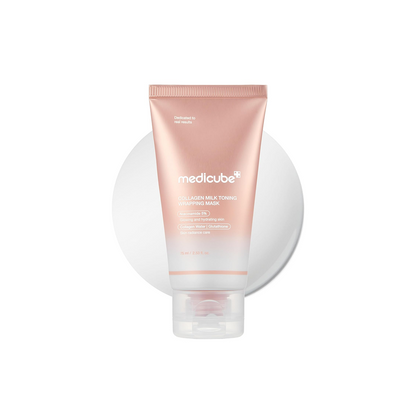 Medicube facial mask tube on a white background