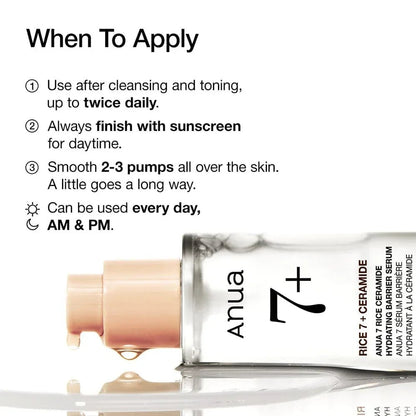 Anua - Rice Ceramide 7 Hydrating Barrier SerumAnuaBarehug